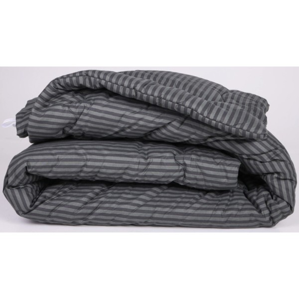 Фото - Ковдра зимова полуторна MirSon Бавовняна №156 Сolor Fun Line 17-0611 Stripe Black 140x205 см +нав 2 шт. (2200010856118)