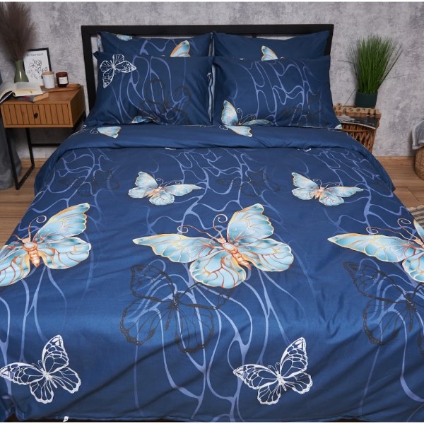 Фото - Комплект постільної білизни Moon&Star Мікросатин Premium «Flutter Dreams» 175х210 см нав. 4х50х70 (MS-820007708)