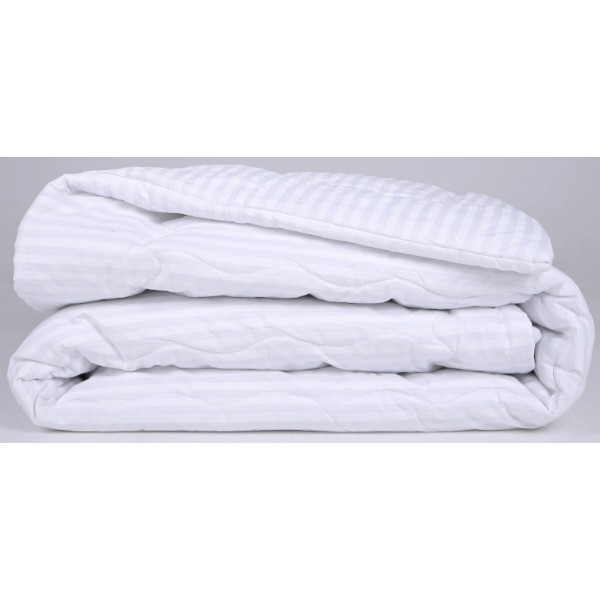 Фото - Одеяло зимнее двуспальное евро MirSon Хлопковая №183 Сolor Fun Line 17-0605 Stripe White 200х220 см +нав 2 шт. (2200010856194)