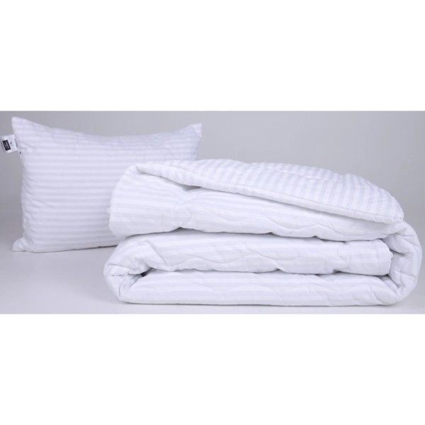 Фото - Одеяло демисезонное полуторное MirSon антиаллергенное №179 Сolor Fun Line 17-0605 Stripe White Tencel 140х205 + нав. 2 шт. (2200010851403)