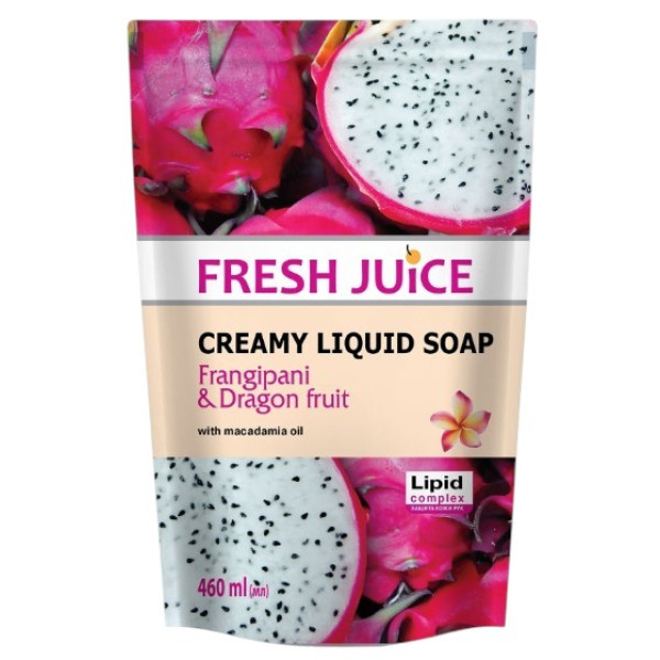 Фото - Рідке мило для рук Fresh Juice frangipani&dragon fruit 460 мл (4823015923357)