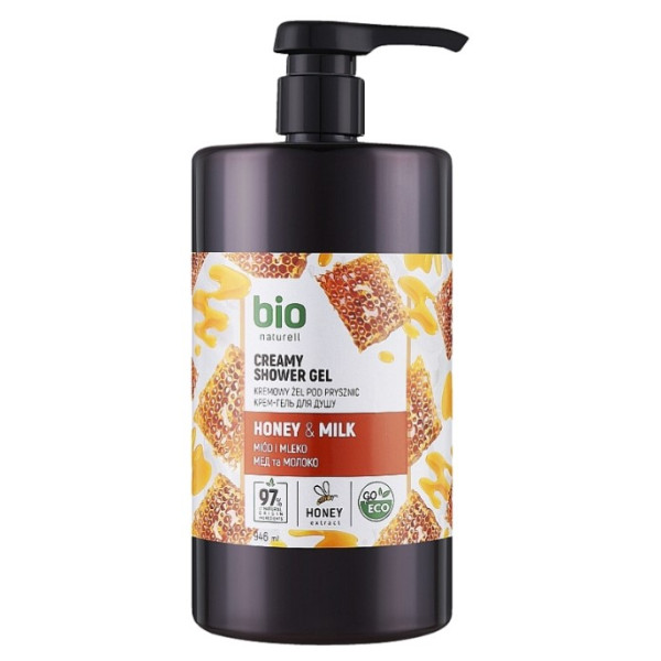 Фото - Гель для душу Bio Naturell 946 мл мед та молоко з помпою (4820168434464) Фото - Гель для душу Bio Naturell 946 мл мед та молоко з помпою (4820168434464)