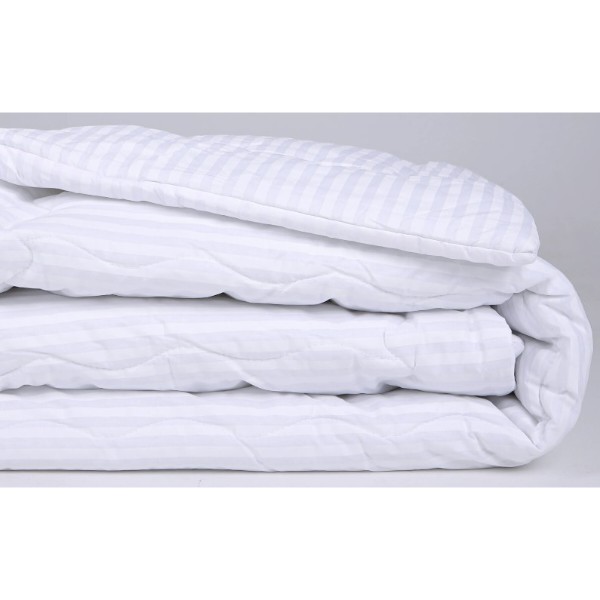 Фото - Одеяло демисезонное полуторное MirSon Хлопковая №182 Сolor Fun Line 17-0605 Stripe White 140x205 см +нав 2 шт. (2200010855852)