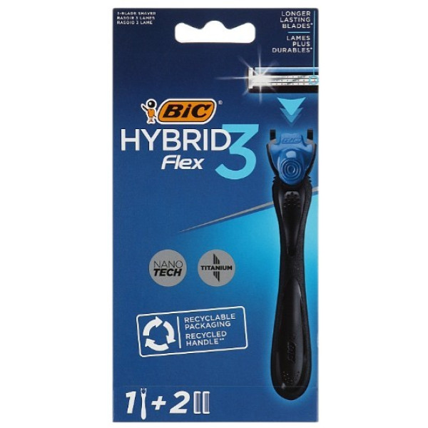 Фото - Станок чоловічий BIC Hybrid 3 Flex система 2 шт. (3086123519114) Фото - Станок чоловічий BIC Hybrid 3 Flex система 2 шт. (3086123519114)