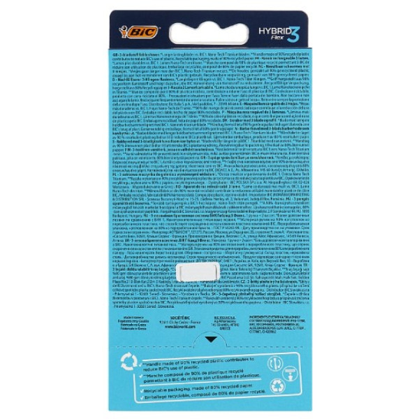 Фото - Станок чоловічий BIC Hybrid 3 Flex система 2 шт. (3086123519114)