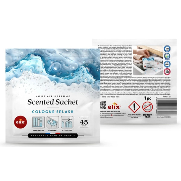 Фото - Ароматичне саше Elix Cologne Splash для шухляд шафи до 45 днів аромату (5907100190080)