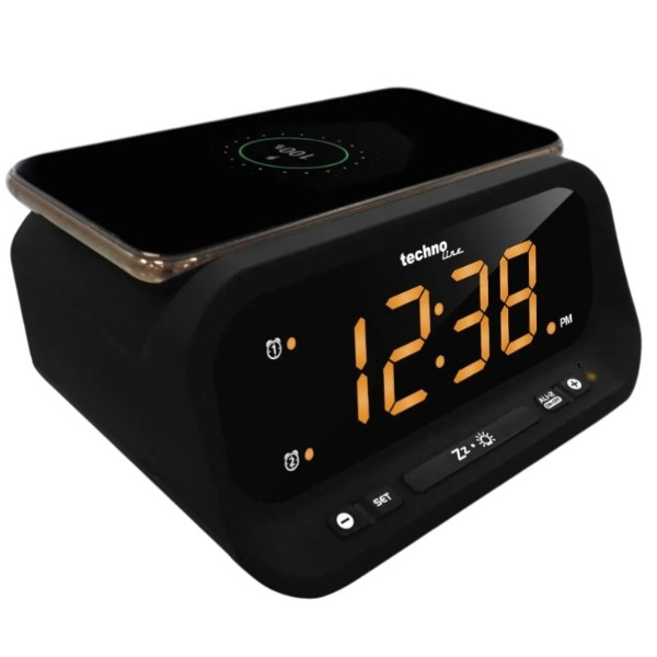 Фото - Настільний годинник Technoline WT477 Wireless Mobile Charging Black