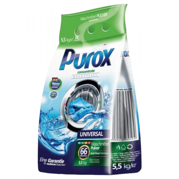 Фото - Пральний порошок Purox Universal 5.5 кг (4260418930504)