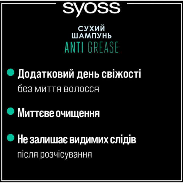 Фото - Шампунь жіночий SYOSS Сухий Anti Grease 200 мл