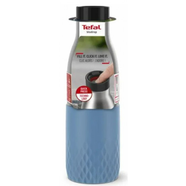 Фото - Термопляшка Tefal N3110710 BLUDROP 0,5 л soft touch голубой