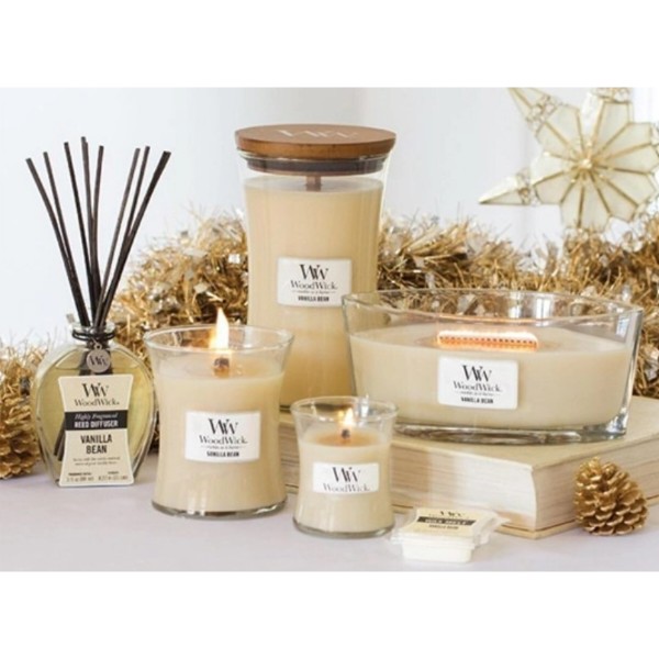 Фото - Свеча стекло Woodwick Large Vanilla Bean (Ванильные бобы) 609г (93112E)
