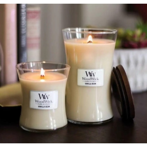 Фото - Свеча стекло Woodwick Mini Vanilla Bean (Ванильные бобы) 85г (98112E)