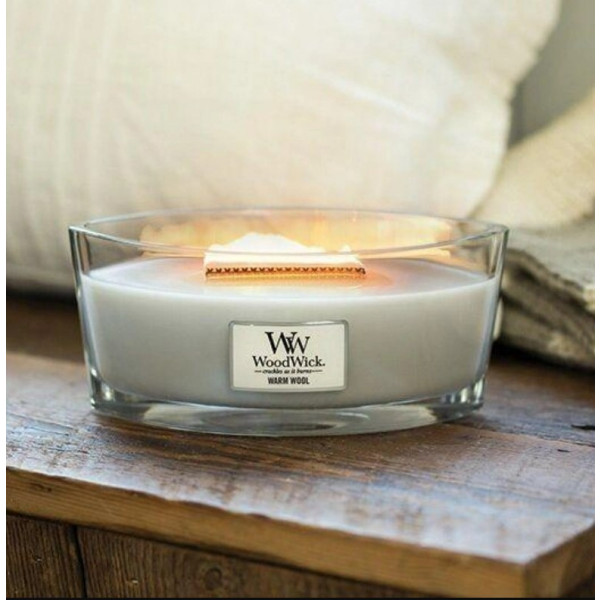 Фото - Свеча стекло Woodwick Ellipse Vanilla Bean (Ванильные бобы) 453г (76112E)