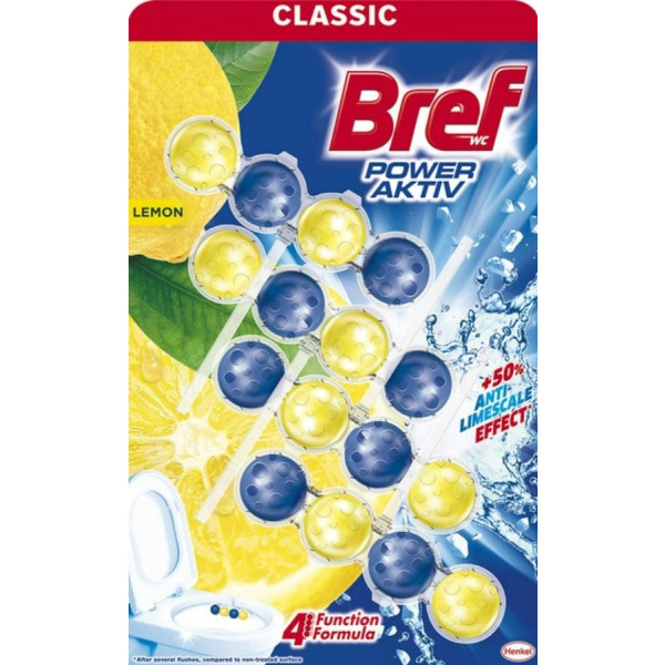 Фото - Туалетный блок Bref Сила актива Лимон Квадропак 4*50 г