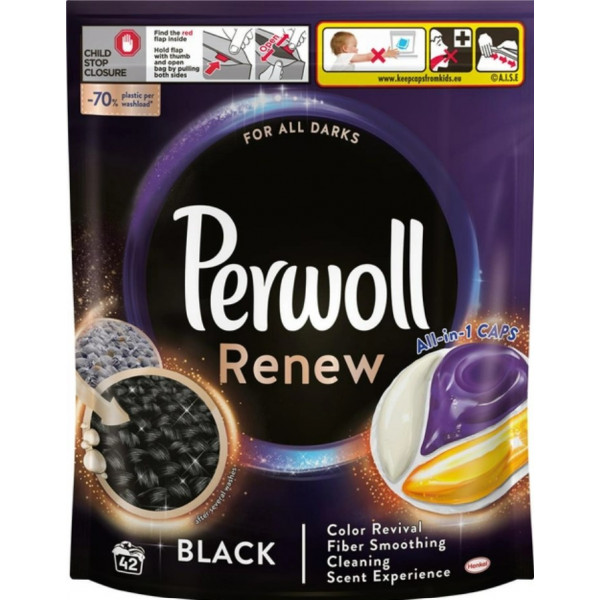 Фото - Капсулы для стирки Perwoll для темных и черных вещей 42шт