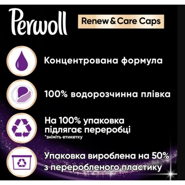Фото - Капсулы для стирки Perwoll для темных и черных вещей 32шт
