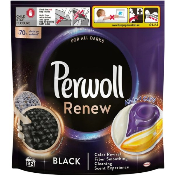Фото - Капсулы для стирки Perwoll для темных и черных вещей 32шт