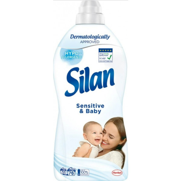 Фото - Ополіскувач для білизни Silan Сенсітів та Дитячий 1,672 мл
