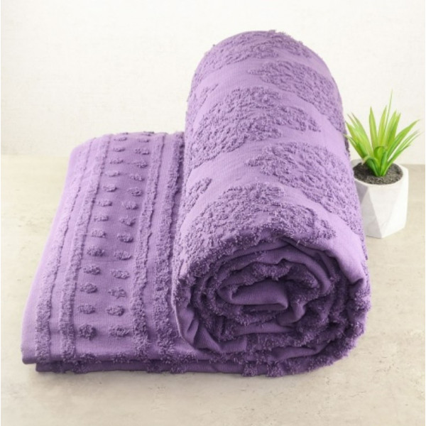 Фото - Покрывало двуспальное GM Textile махровое виноградное жаккардовое 190х200