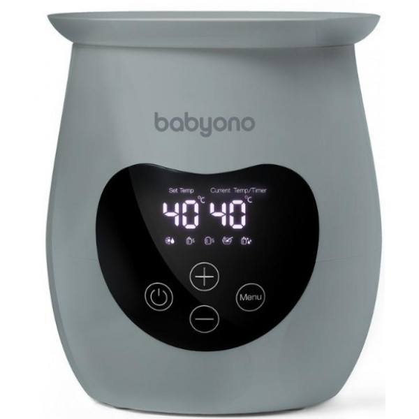 Фото - Подогреватель детских бутылочек стационарный BabyOno NATURAL 2 в1 с дисплеем и функцией стерилизации, серый (968/02)