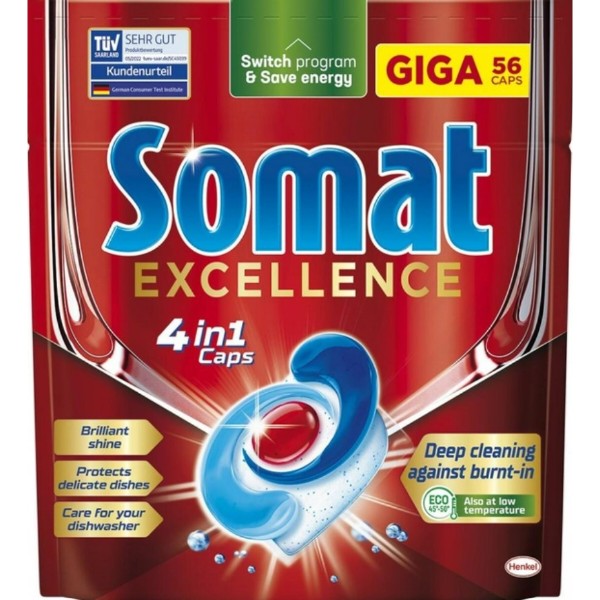 Фото - Таблетка для посудомийної машини Somat Exellence 56 шт