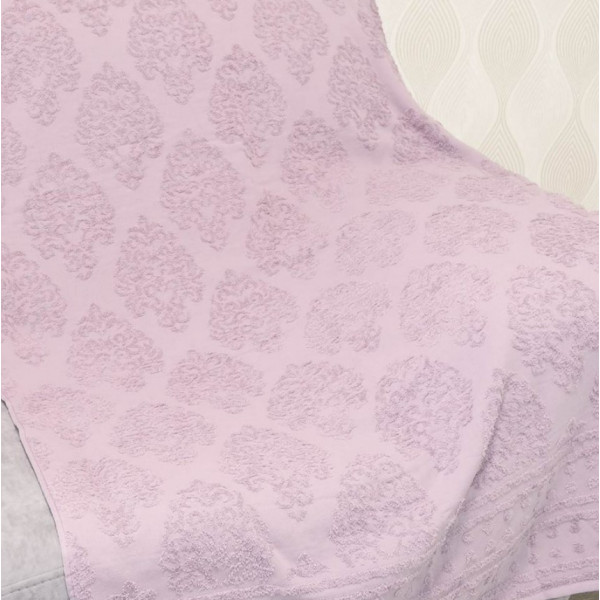 Фото - Покрывало двуспальное GM Textile махровое пепельное жаккардовое 190х200