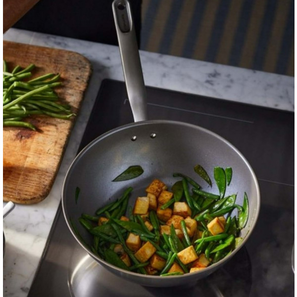 Фото - Сковорода ВОК Fiskars Wok All Steel 28 см (1064747)