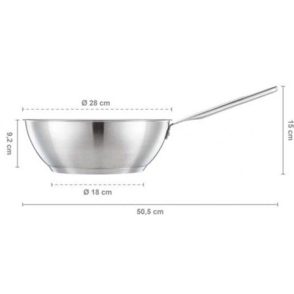 Фото - Сковорода ВОК Fiskars Wok All Steel 28 см (1064747)