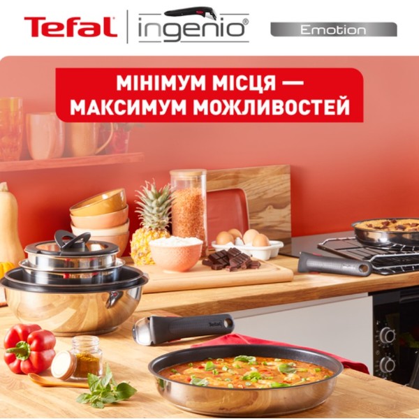 Фото - Набір посуду зі знімною ручкою Tefal L897SM74 Ingenio Emotion 22 пр