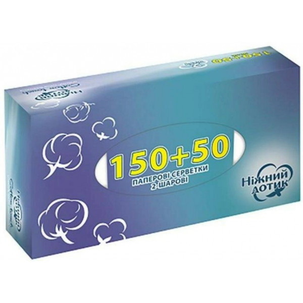 Фото - Серветки паперові Ніжний дотик 2 шар 200 шт. (4820183971180)