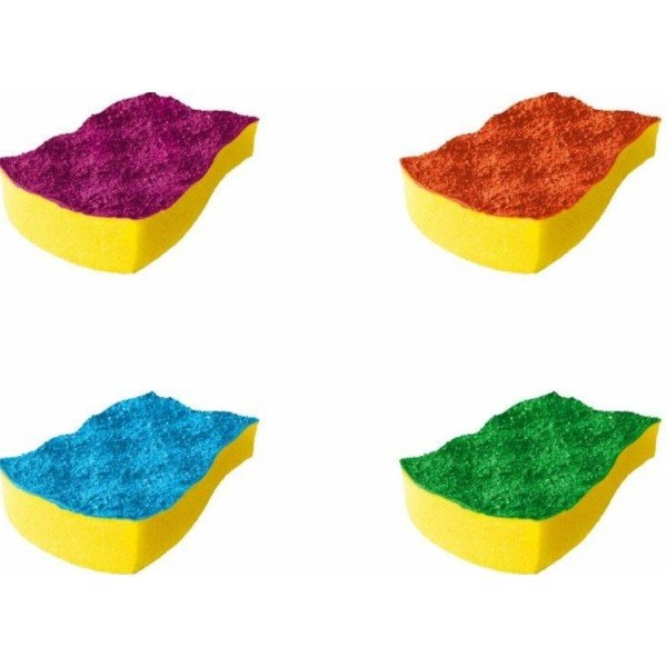 Фото - Набор губок поролоновых для мытья посуды Vileda PurActive Color 4 шт. (4023103208049)