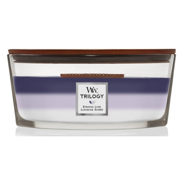Фото - Свеча стекло Woodwick Ellipse Trilogy Evening Luxe (Вечерний Люкс) 453г (1743624E)