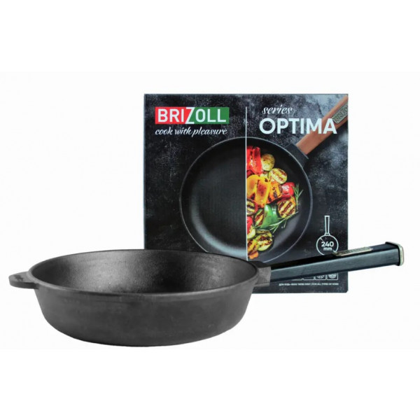 Фото - Сковорода универсальная Brizoll O2460-P1 Optimа-Black 240 х 60 мм