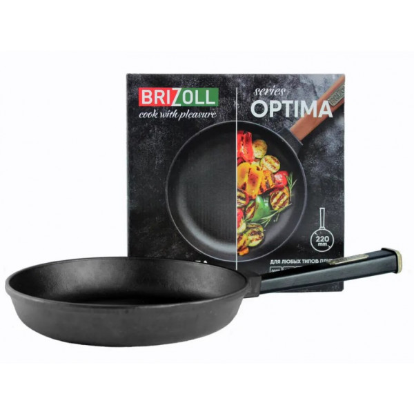 Фото - Сковорода универсальная Brizoll O2240-P1 Optimа-Black 220 х 40 мм