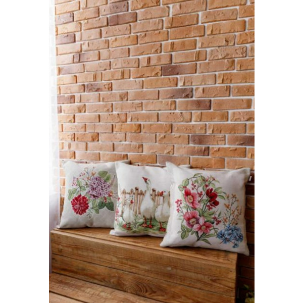 Фото - Подушка декоративна Прованс Букет квітів 45х45 см (034205)