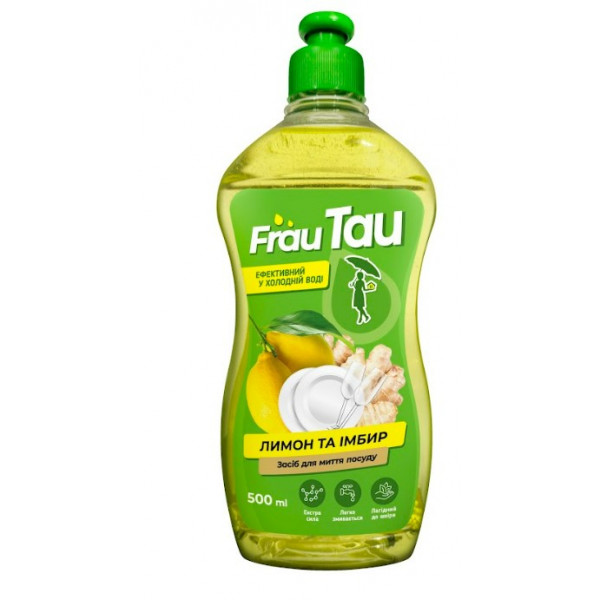Фото - Средство для ручного мытья посуды Frau Tau Лимон и имбирь 500 мл (4820263230381)