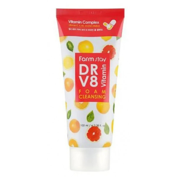 Фото - Пінка для вмивання Farm Stay DR V8 Vitamin Foam Cleansing Foam - 100 ml (8809469775885) Фото - Пінка для вмивання Farm Stay DR V8 Vitamin Foam Cleansing Foam - 100 ml (8809469775885)
