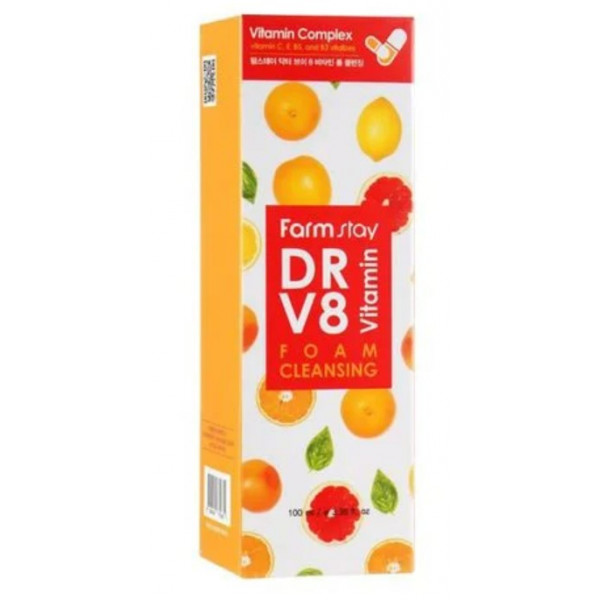 Фото - Пінка для вмивання Farm Stay DR V8 Vitamin Foam Cleansing Foam - 100 ml (8809469775885)
