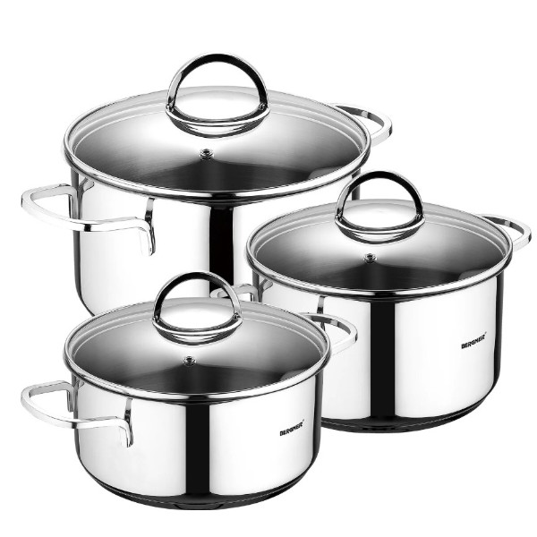 Фото - Набір посуду Bergner Classic 1.7 л, 2.3 л, 3.3 л 6 шт. (BG-6284)