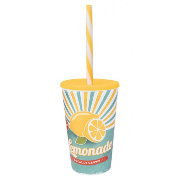 Фото - Склянка з трубочкою Herevin Lemonade 0.65 л (161948-027) Фото - Склянка з трубочкою Herevin Lemonade 0.65 л (161948-027)