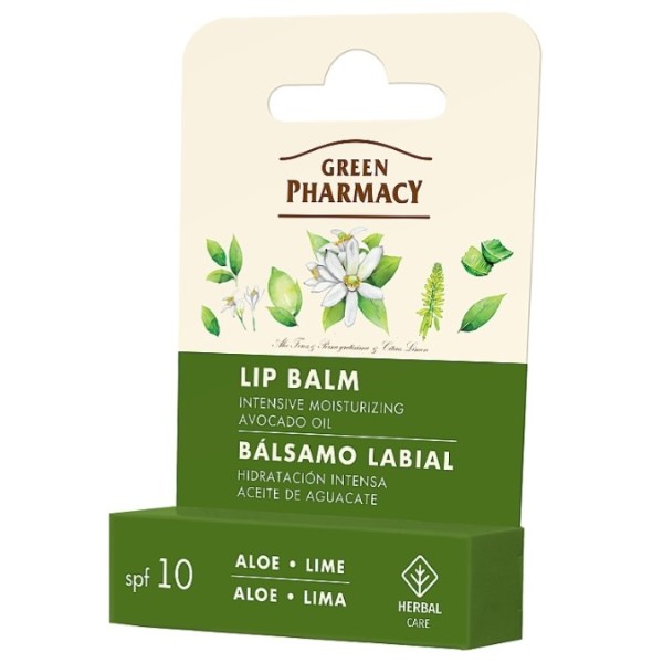 Фото - Бальзам для губ Green Pharmacy 3,6 г інтенсивне зволоження алое та лайм (8588006036961)