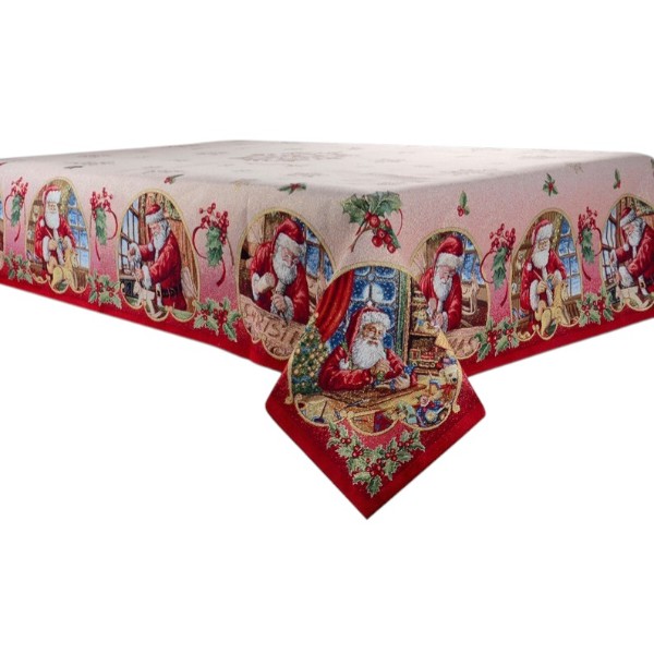 Фото - Скатерть прямоугольная Lefard новогодняя с люрексом Jouets 140х260 см (716-034)