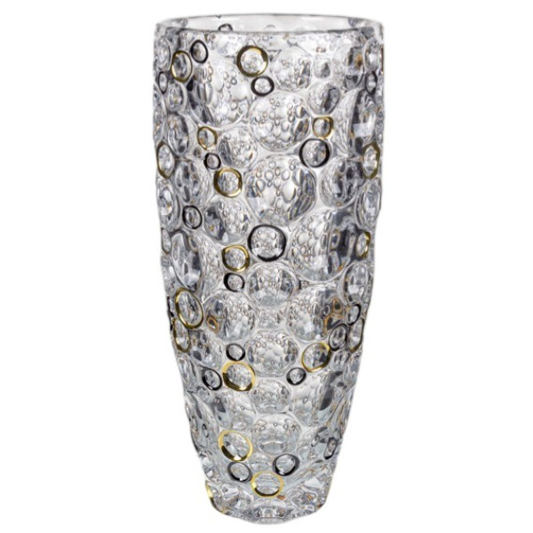 Фото - Ваза Bohemia Lisboa Black and Gold 350 мм (024-472)