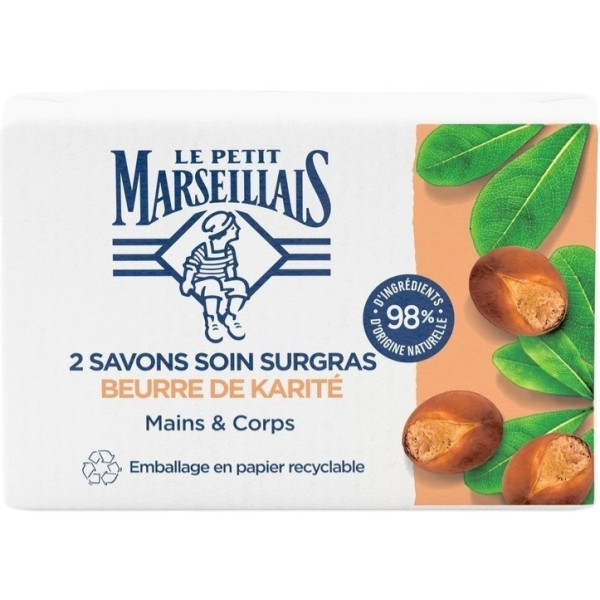 Фото - Тверде мило Le Petit Marseillais з олією Ши 100 г х 2 шт. (3574661681108)