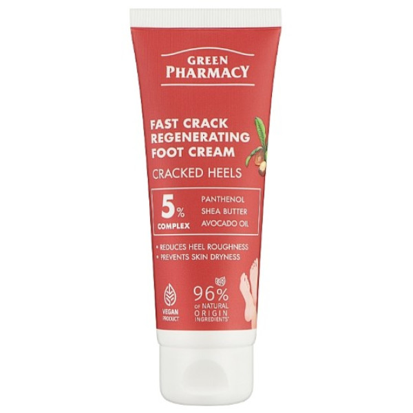 Фото - Крем для ніг Green Pharmacy 75 мл регенеруючий швидкодіючий проти тріщин (5907568450023)