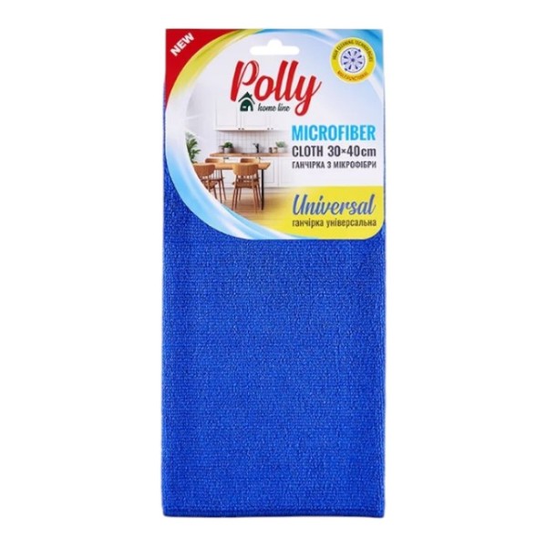 Фото - Серветка побутова POLLY з мікрофібри 30х40 см синя (PO20199)