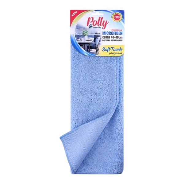 Фото - Салфетка бытовая POLLY из микрофибры Soft Touch 40х40 см голубая (PO20236)