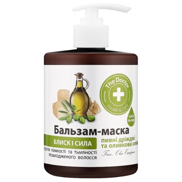 Фото - Маска для волосся The Doctor Health&Care пивні дріжджі/оливкова олія 500 мл (4823015929861) Фото - Маска для волосся The Doctor Health&Care пивні дріжджі/оливкова олія 500 мл (4823015929861)