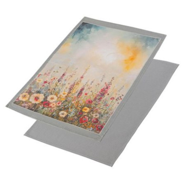 Фото - Набор полотенец Home Line 40Х60 ЦВЕТНЫЙ ЛУГ серый (195588)