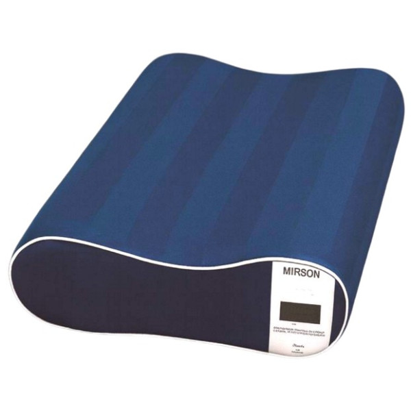Фото - Подушка ортопедическая MirSon №4118 Noble Stripe Blue Sea 49х32х10.5 см (2200006423324)